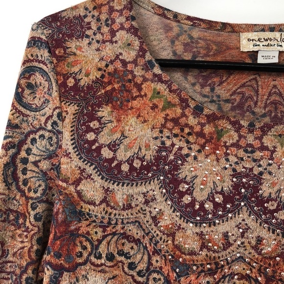 One World Extra Soft Knit Top Size M - Picture 4 of 15